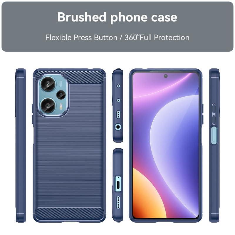Image of Basic Case for Poco F5 (Carbon Fibre Blue)
