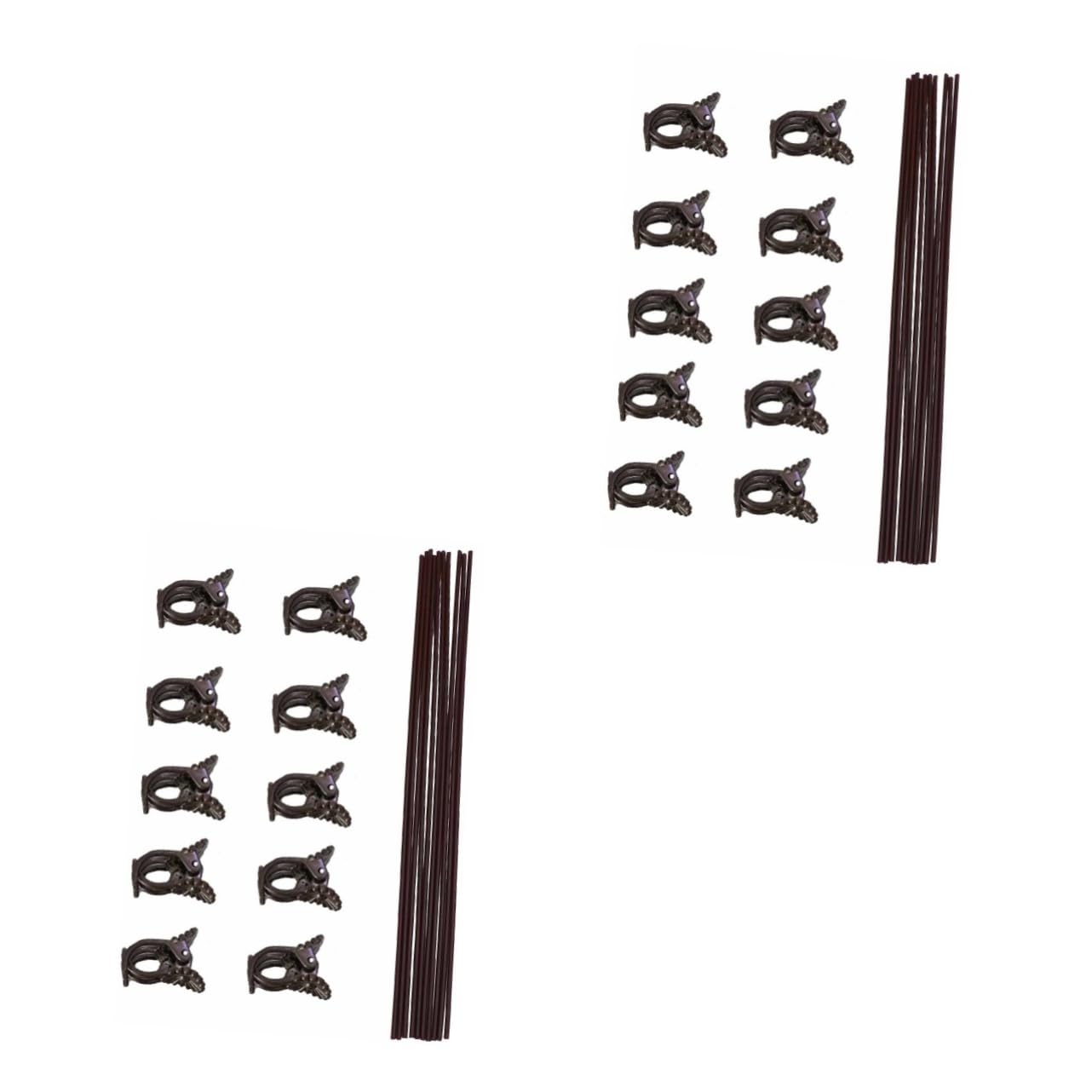 BESTonZON 2 Sätze Garten Clips Set Pflanzenfixierung Für Kletterpflanzen Wiederverwendbare Klammern Material Zur Unterstützung Pflanzenwachstums Für Orchideen Und Andere 20 Stück * 2