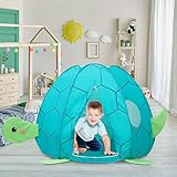 CRAWLBO Kids Play Tent Pop up Tent Turtles Automatic Setup Play House Tent for Girls and Boys Outdoor and Indoor Patent Pending(Turtle)