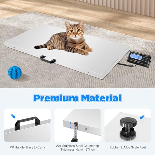 Báscula digital para animales de hasta 1100 lbs acero inoxidable miniatura 4