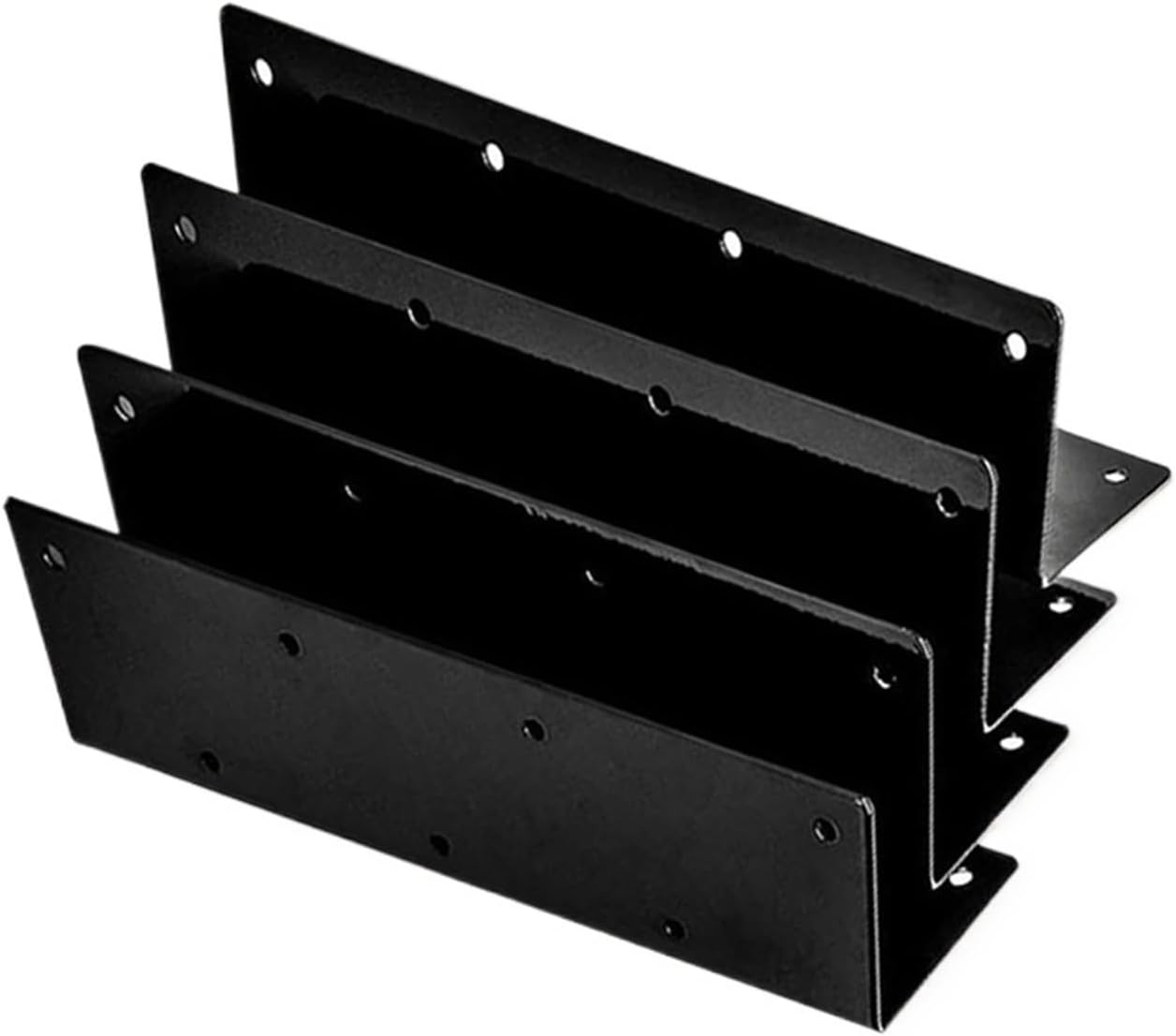 4Pcs Raised Bed Corners Metal Connectors Rust Resistant Black Metal Corner Brackets for Vegetable Planter Garden Elevated Beds