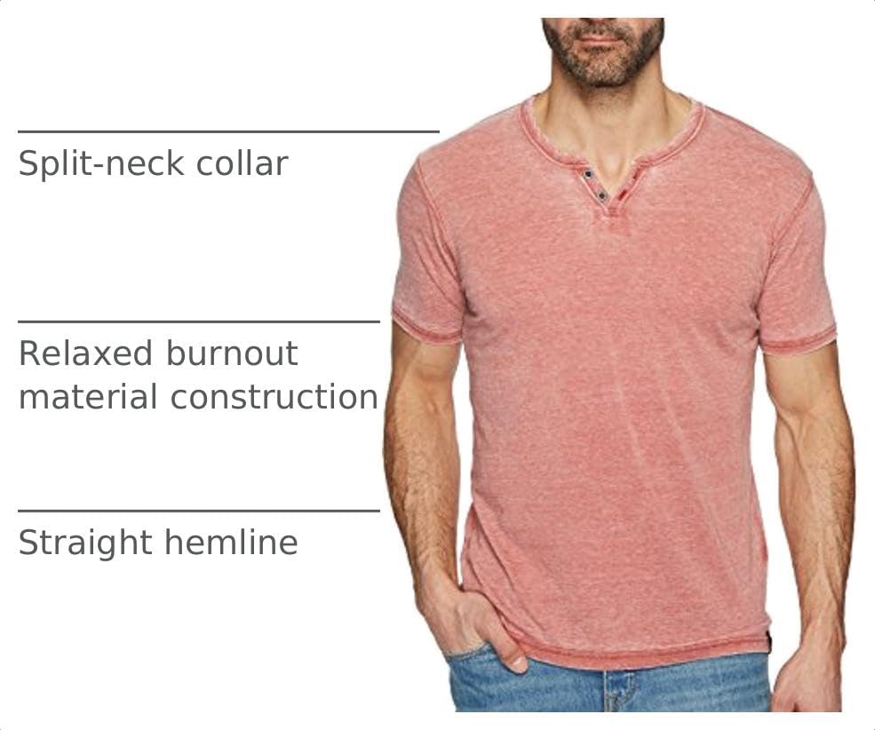  Men's Venice Burnout Notch Neck Tee Shirt thumbnail