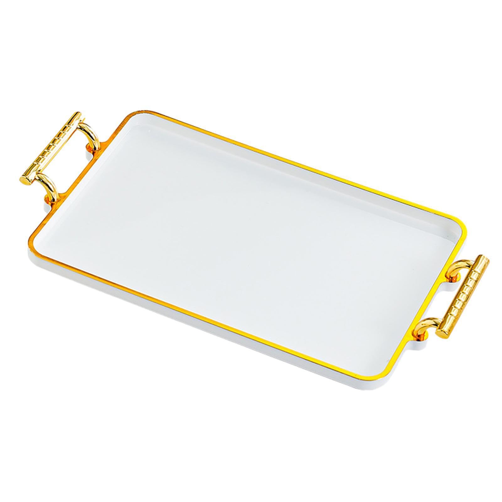 Yixannx Porcelain White Multi-Purpose Bathtub Tray Elegant Storage Solution For Soap Jewelry Coffee Cup Home And Restaurant And Coffee Cup Makeup Soap Jewelry Dish Organizer, 32X18.5x3.5cm