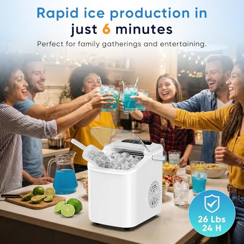 Image of NEWBULIG Ice Maker, Countertop Ice Machine with Handle