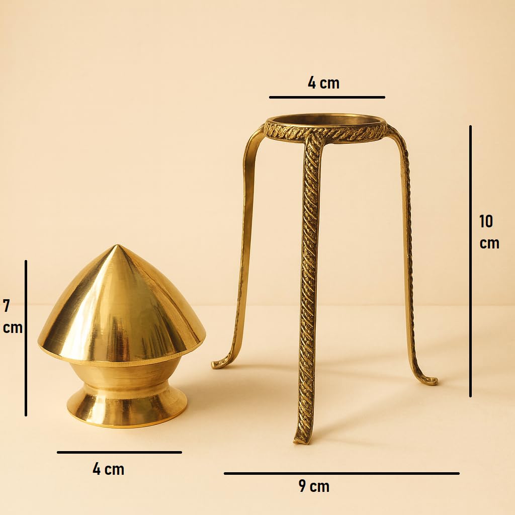 Brass Shivling Stand - Jalabhishek Set for Pooja -5