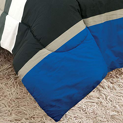 Kidz Mix Mf Rugby Stripe White Full 8Pc Comforter Set #TOP2
