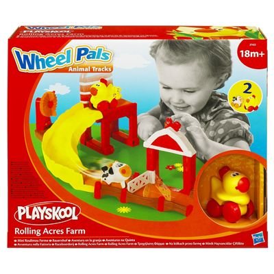 Hasbro Playskool Fattoria Mobile per Animali con Ruote, 2 Animali, Bambini 18 Mesi