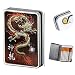 Usb Cigarette Lighter Case Cigarette Box Electronic Flameless Rechargeable Windproof Lighters Can Hold 16 Cigarette Smoke (Dragon usb lighter)