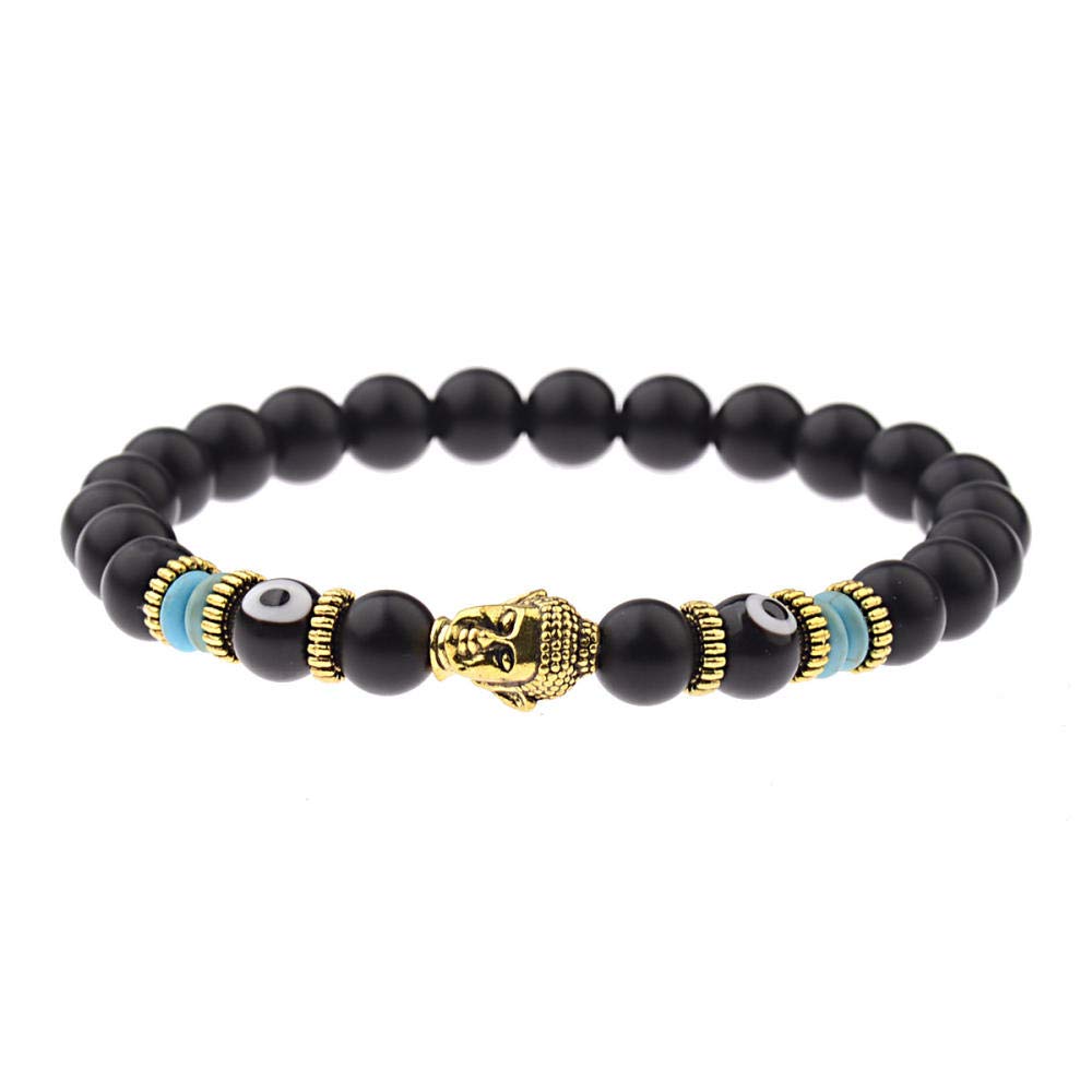 Bracelet en pierre naturelle élastique pour couples et étudiants - 2