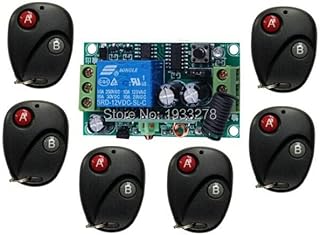RF Wireless Remote Control Switch System Electric Garage Door/Window Control DC12V 1CH 6 Transmitter &1 Receiver