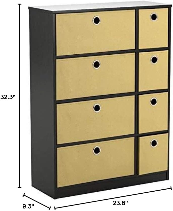 Furinno Econ Organizer Cabinet, Espresso/Light Brown