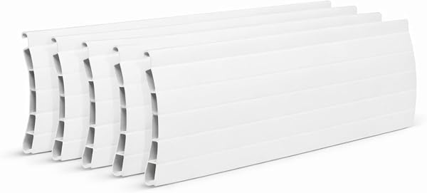Lot de 5 Lames Volet Roulant PVC Blanc 39 mm – 1450 mm Recoupable – Version Ajourée – Remplacement Tablier Volet Manuel ou Motorisé - 4