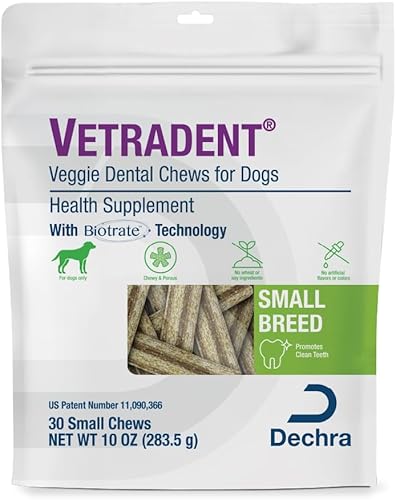 Vetradent Masticables dentales vegetarianos para perros pequeños