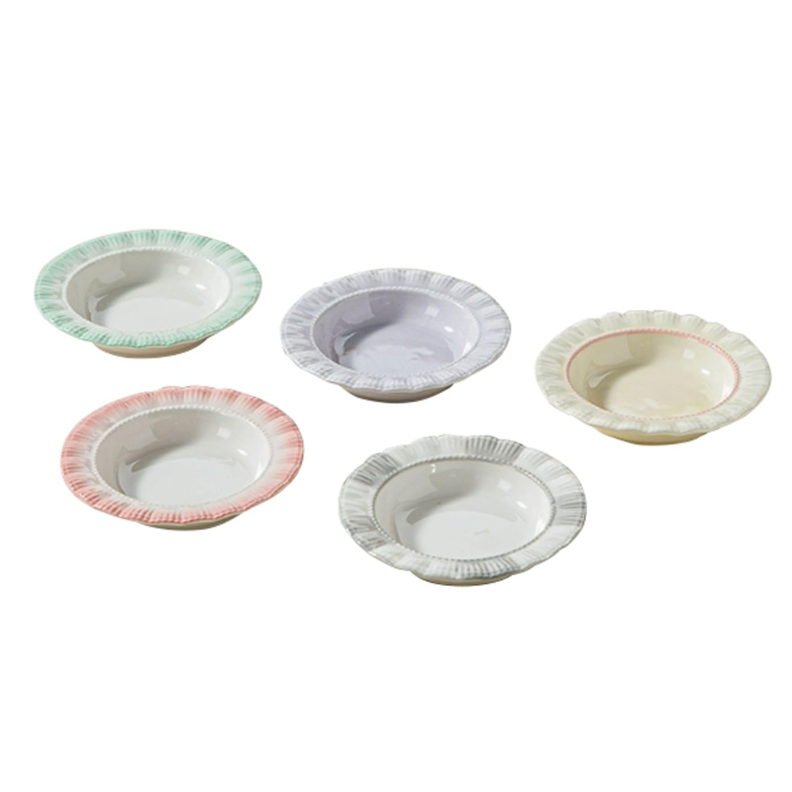 5-farbiges Keramik-Gewürzschalen-Set, 100 ml, stapelbare Dip-Schalen, Sojasaucen-Essig-Teller for Knödel, Hot Pot Dip-Schale