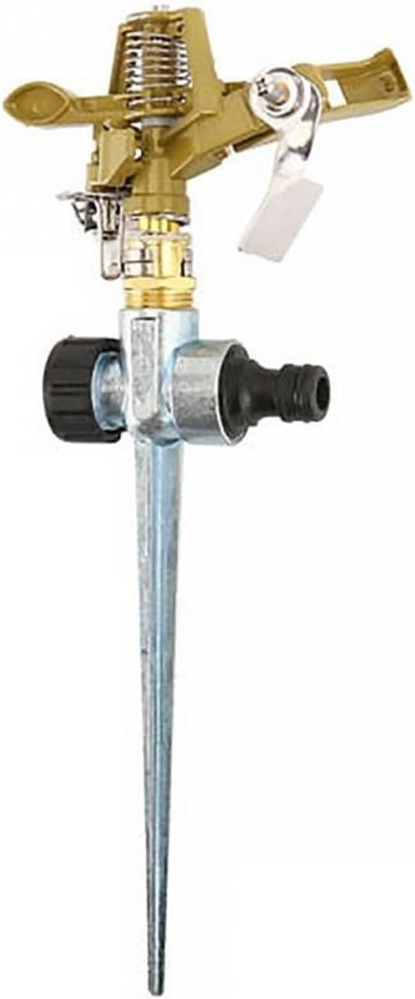 360 Degree Rotary Irrigation Sprayer Sprinkler for Lawn Garden Yard Golf Grass Metal Impulse Spike Hose Water Sprinkler Sprayer