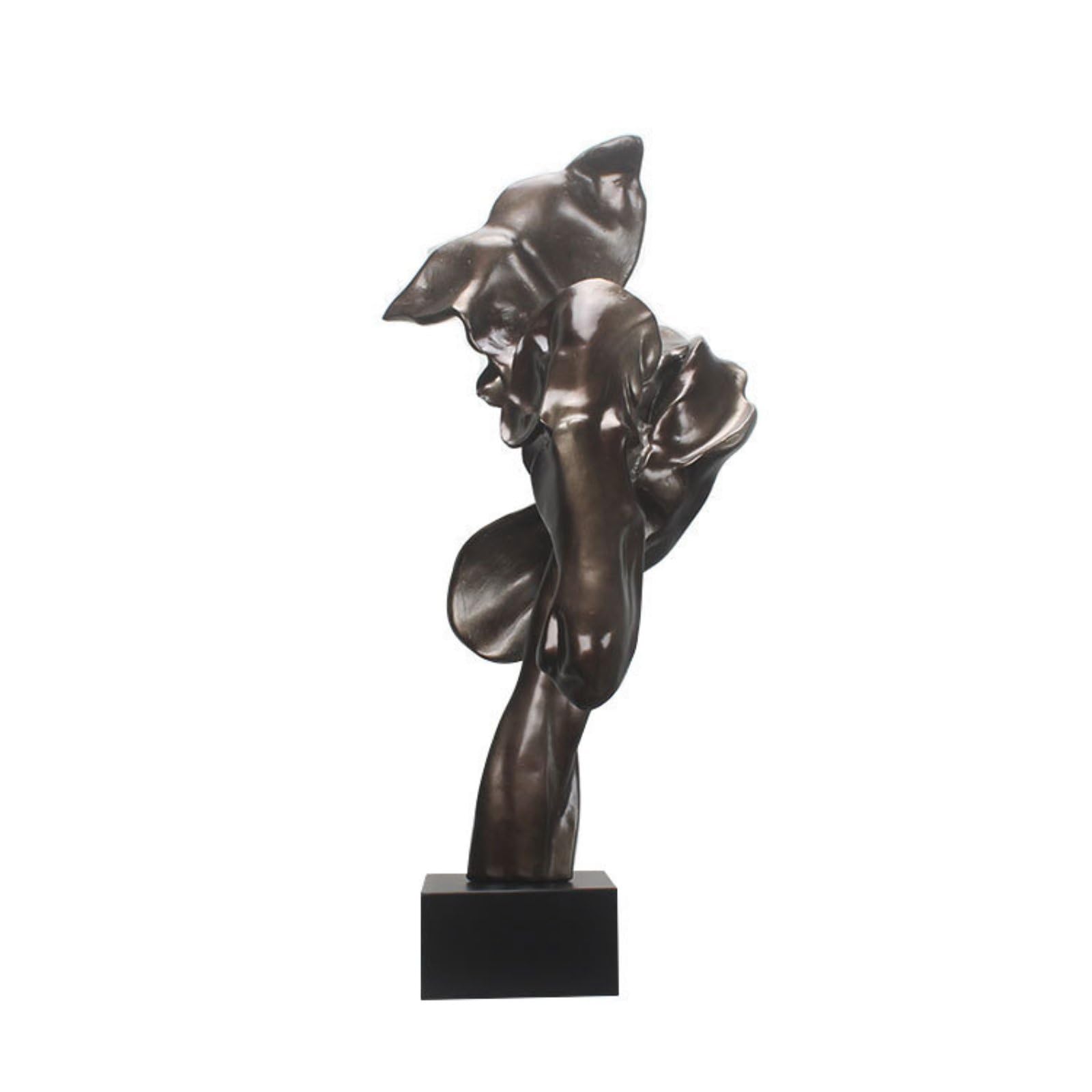 Escultura Arte Escultura Moderna Figura Ornamento Geométrico Estatuilla de Resina Tallada con Líneas Equilibradas y Estilo Depurado Adecuada para, Bronce