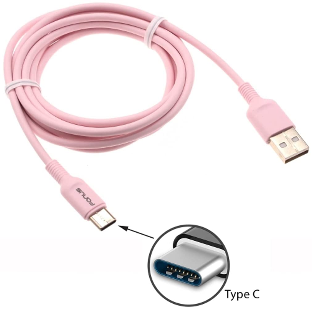 Fonus 6ft USB-C Cable for Galaxy A03s A13 A14 A23 A53 A54 5G Phones - Pink Charger Cord Power Wire Type-C Fast Charge L6J Compatible with Samsung Galaxy A03s/A13/A14/A23/A53/A54 5G