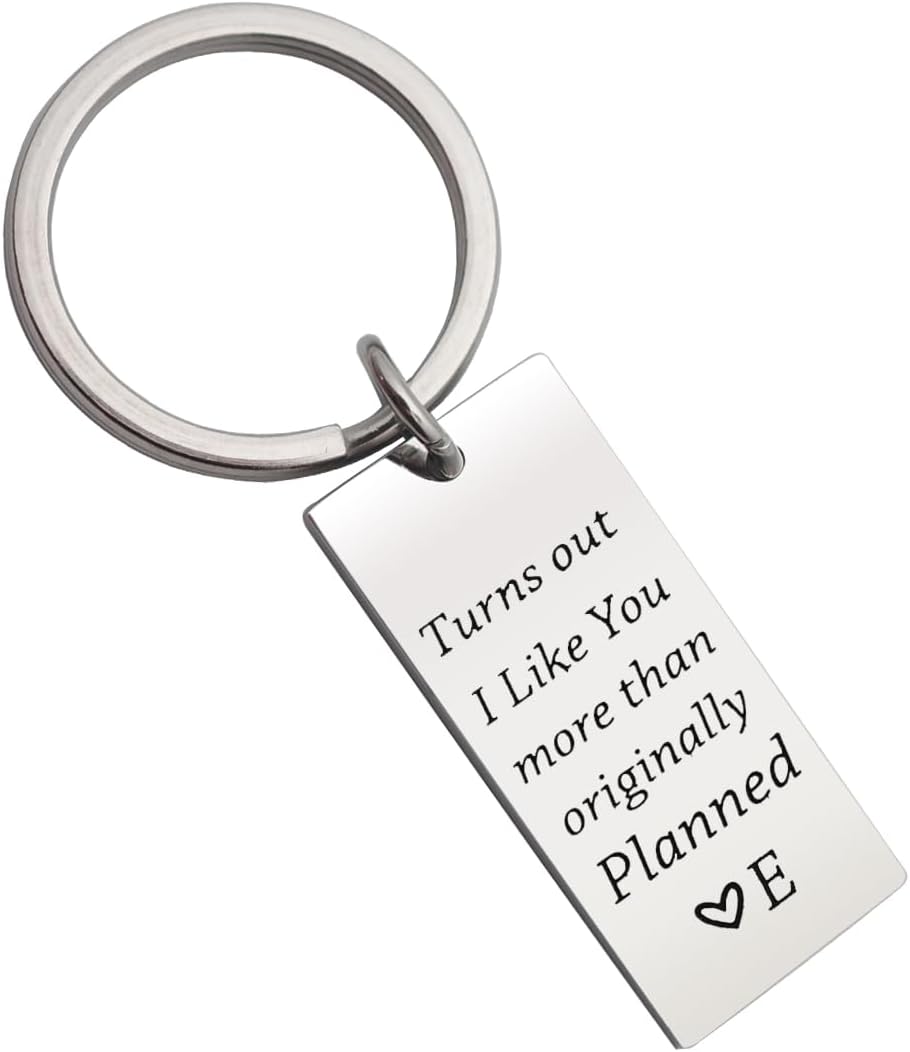 Eilygen Boyfriend Gift Personalized Initial Keychain for Men Funny Gift for Husband Boyfriend Anniversary Jewelry