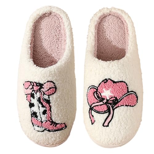 Women Retro Colorful Books Slippers Plush Warm House Slippers,Casual Home Shoes Soft Plush Slip-on Slippers Outdoor Indoor Bedroom Shoes