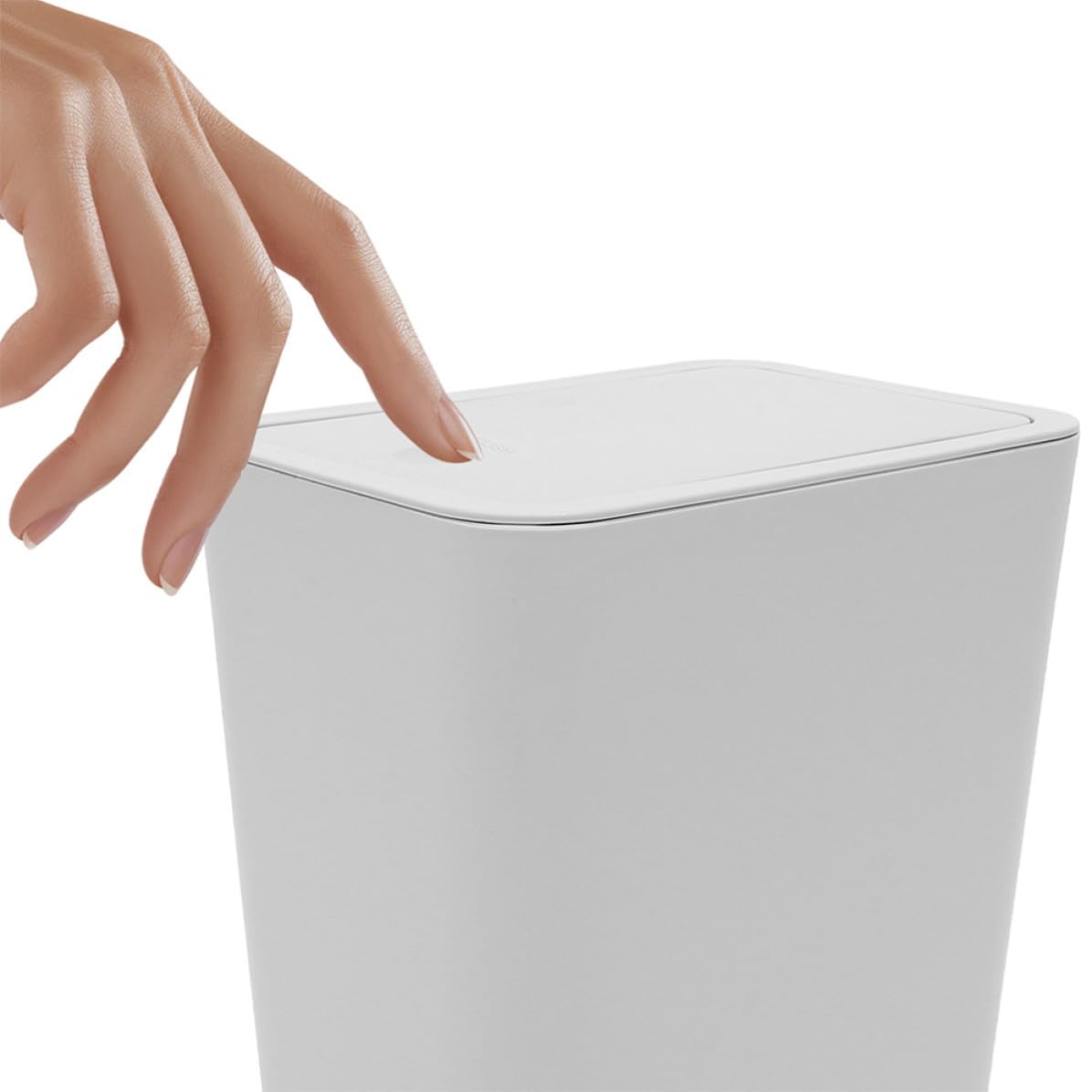 Trash Can with Lid 12l Capacity Modern Abs Garbage Container Bin for Kitchen and Home, Easy to Clean Large Kitchen Trash Can with Ample Capacity