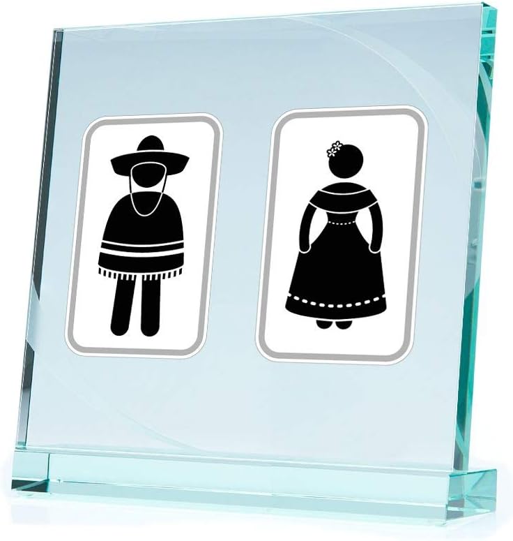 Decals Decal Wc Restrooms Sign Mexico Man Woman Toilet Bathroom Lavato (10 X 6.11 Inches)