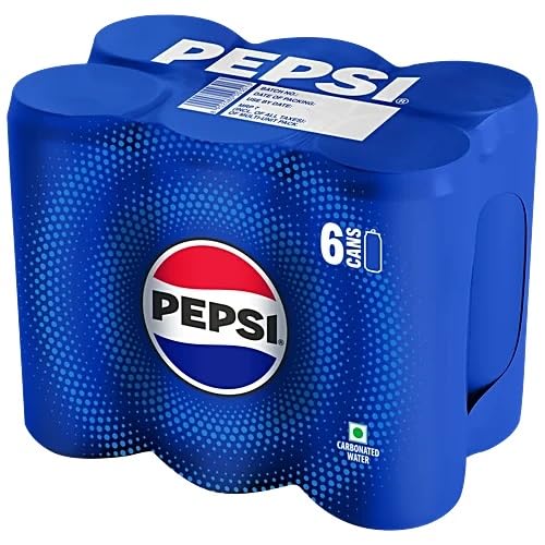 Pepsi Carbonated Soft Drink,Each 320ml X 6 Cans Pack, Classic Blue Design, Refreshing Beverage (From Vietnam)-picture-14