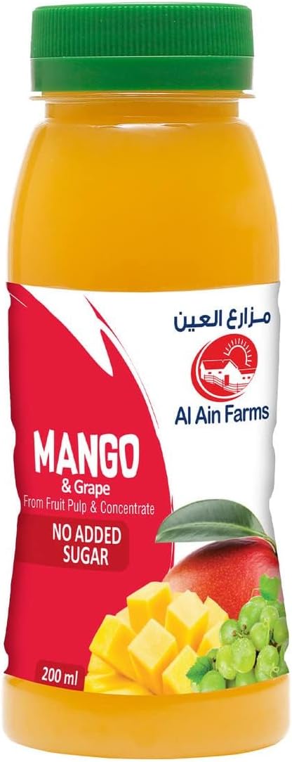 Al Ain Mango And Grape Nectar No Added Sugar 200ml