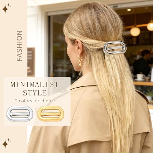 2 PCS Metal Hair Clips para mujer, estilo vintage miniatura 2