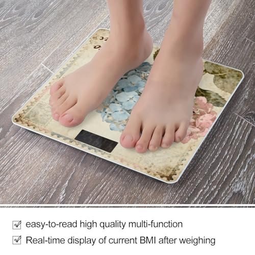 Báscula Digital para Baño Retro Flores Precisa y Estable miniatura 5