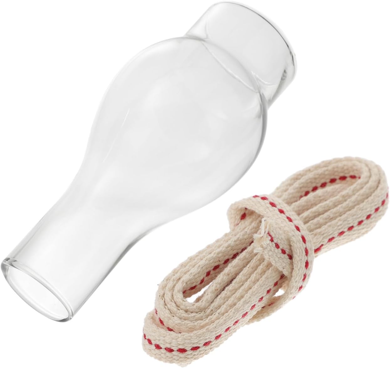 Zerodeko Glass Kerosene Lamp Shade with 1cm Wide Wick, Original L555 Glass Chimney Replacement for Oil Lamps, 2pcs Set for Rustic and Indoor Lighting Use