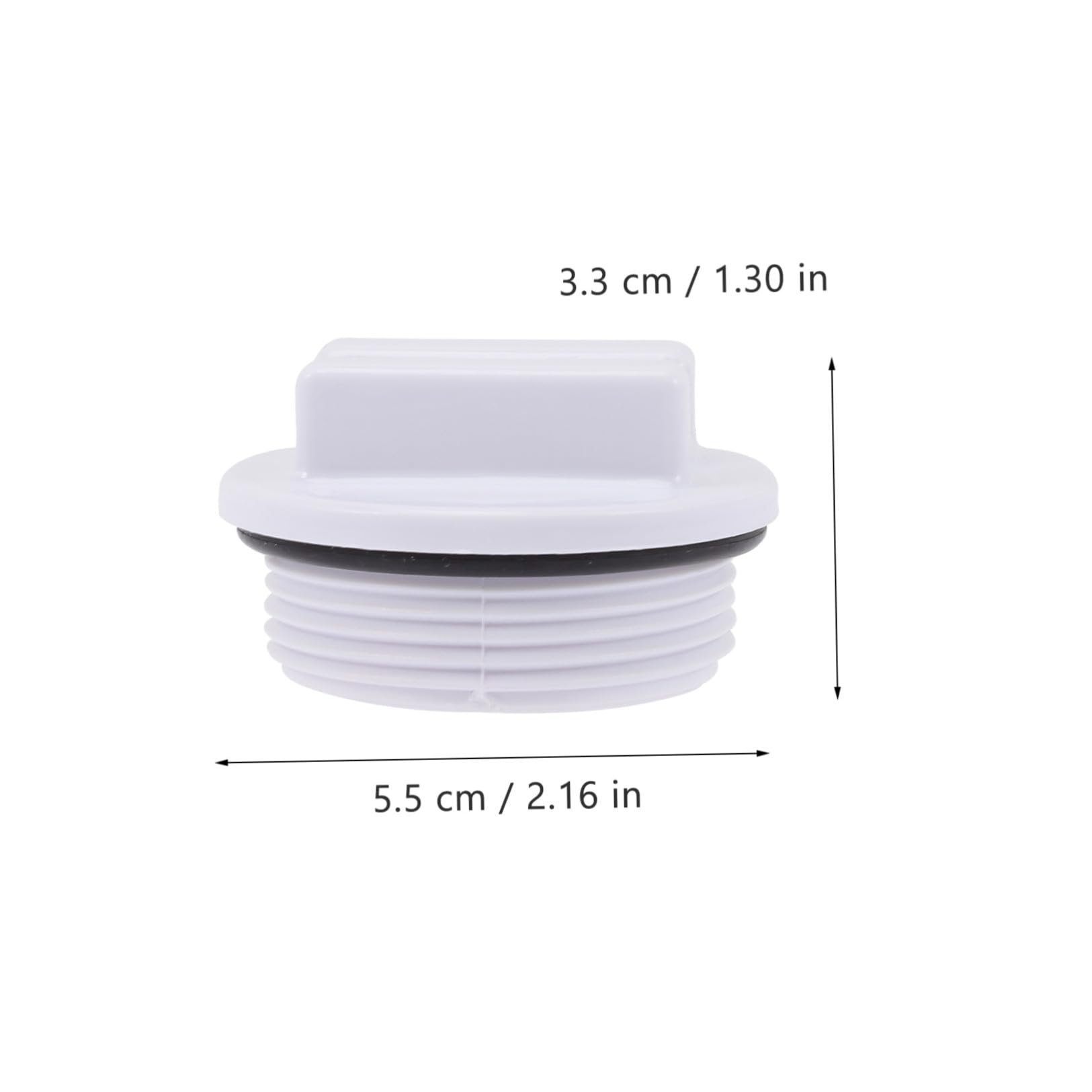 Set di tappi filettati per piscina con O-Ring, confezione da 6 per la prevenzione delle perdite d'acqua, gomma e materiale PP, adatto per filettatura piscina 4,8 cm, diametro interno 3,81 cm