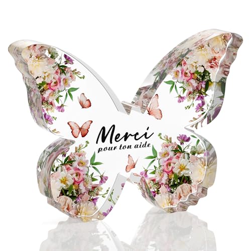 Sanyetral Cadeau Femme, Merci pour ton aide, Cadeau Merci Maitresse Collègue Maman Anniversaire Noel, Cadeau Retraite Femme, Cadeau Maitresse D'école,Cadeaux Remerciements (Merci)