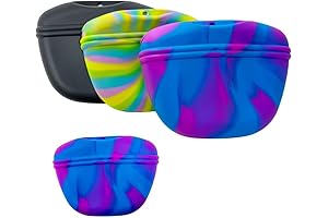 Magnetic Closure Blue Swirl Silicone Dog Training Treat Pouch