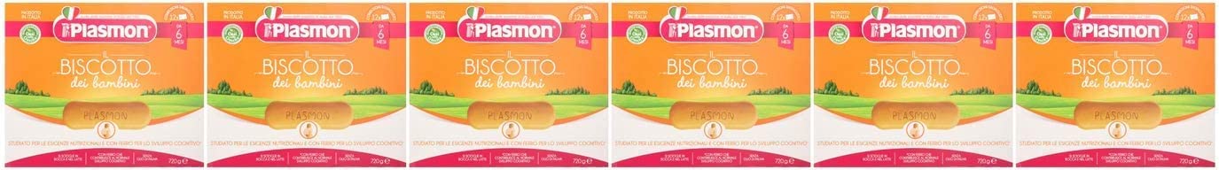 Prodotto per donazione - Plasmon il Biscotto,100% grano italiano selezionato, si scioglie in bocca e nel latte, Confezione da 6 x 720g