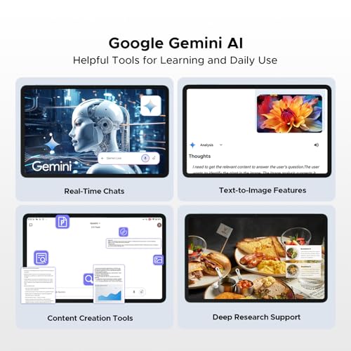 Image of P11 Pro 11 Inch Tablet with Android 16 & Gemini AI, 48GB RAM+128GB ROM /2TB, T7250 Octa-Core, 8800mAh /18W, 120Hz, 5MP+13MP, GPS, FM, Face ID,OTG,5G WiFi, Tablet with Keyboard Stylus