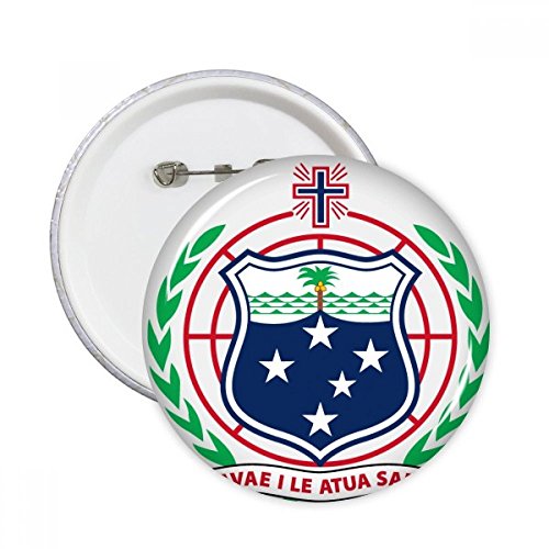Cadeau Samoa d'Océanie lot de 5 badges broches rondes pour offrir aux passionnés de voyage