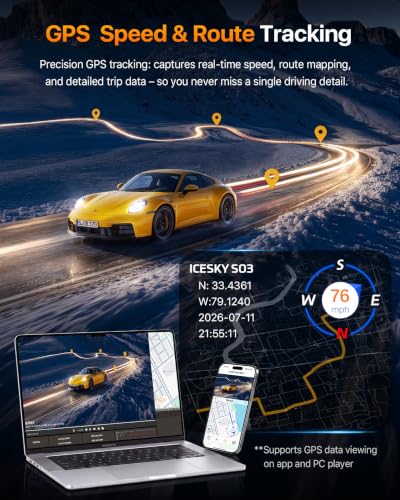 Icesky 4K Dash Cam 4 Channel