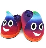 DIVERTIDAS Y SUAVES: Las zapatillas Emoji están hechas para hacernos reír sin parar hasta llorar y para mostrar nuestras emociones de forma inmediata. Ese es el propósito de crear nuestras lindas zapatillas en forma de Emoji de arco iris caca.