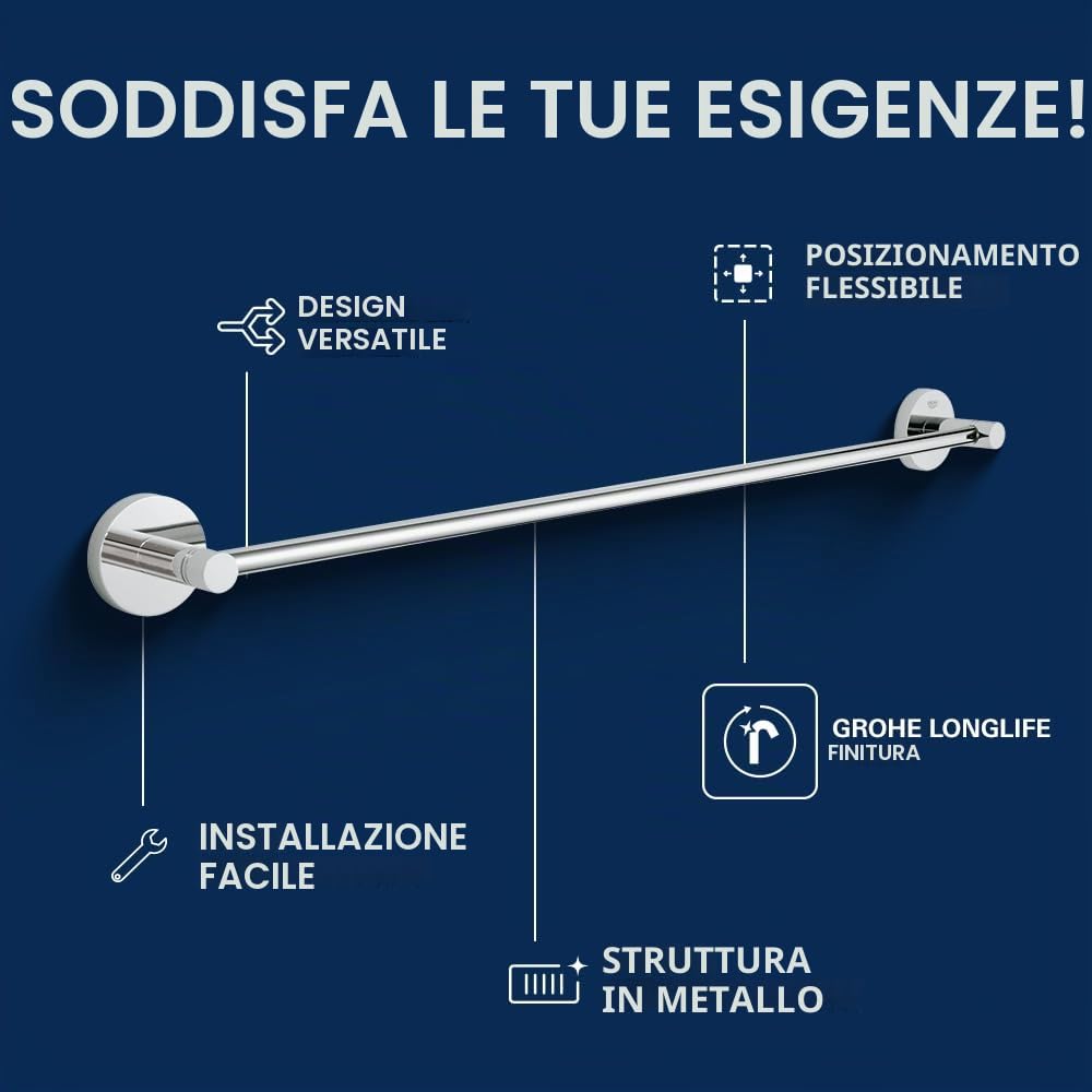 Grohe Essentials 40366001 Porta Salviette, Cromo