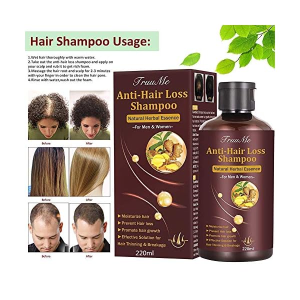 Hair-Growth-Shampoo-Hair-Loss-Shampoo-Hair-Thickening-Shampoo-Helps-Stop-Hair-Loss-Grow-Hair-Fast-Hair-Loss-Treatment-for-Men-Women-220mL Hair Growth Shampoo, Hair Loss Shampoo, Hair Thickening Shampoo, Anti-Thinning Shampoo, Hair Growth-Thickening Shampoo, Hair Loss Treatment, for Stop Hair Loss, Grow Hair Fast, Men & Women, 220ML