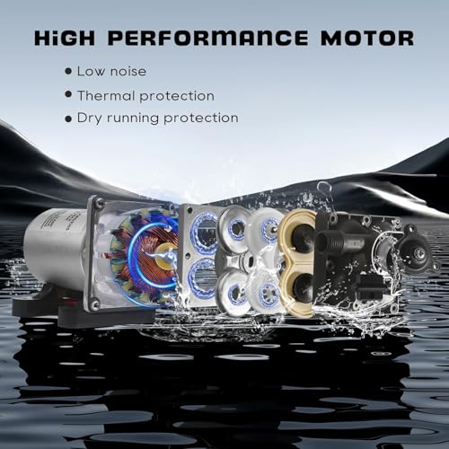 Image of 12V RV Water Pump 4008-101-A65 /E65 | 3.0 GPM - 55 PSI | Camper RV Water Pump | Self-Priming & Quiet Diaphragm Pump | Thermal Protection & Dry Run Safe (4008-101-A65 /E65)