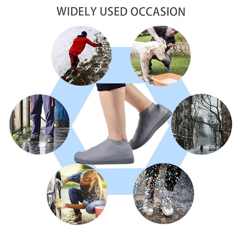 image for VBoo Waterproof Shoe Covers, Non-Slip Water Resistant Overshoes Silico