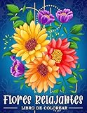 Flores Relajantes: Libro de colorear para adultos con estampados de flores, guirnaldas y diversas decoraciones.