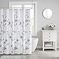 Madison Park Magnolia Shower Curtain, Luxurious Botanical Floral Print, Modern Serene Bathroom Décor, Machine Washable Bath Privacy Screen, 72x72, Aqua