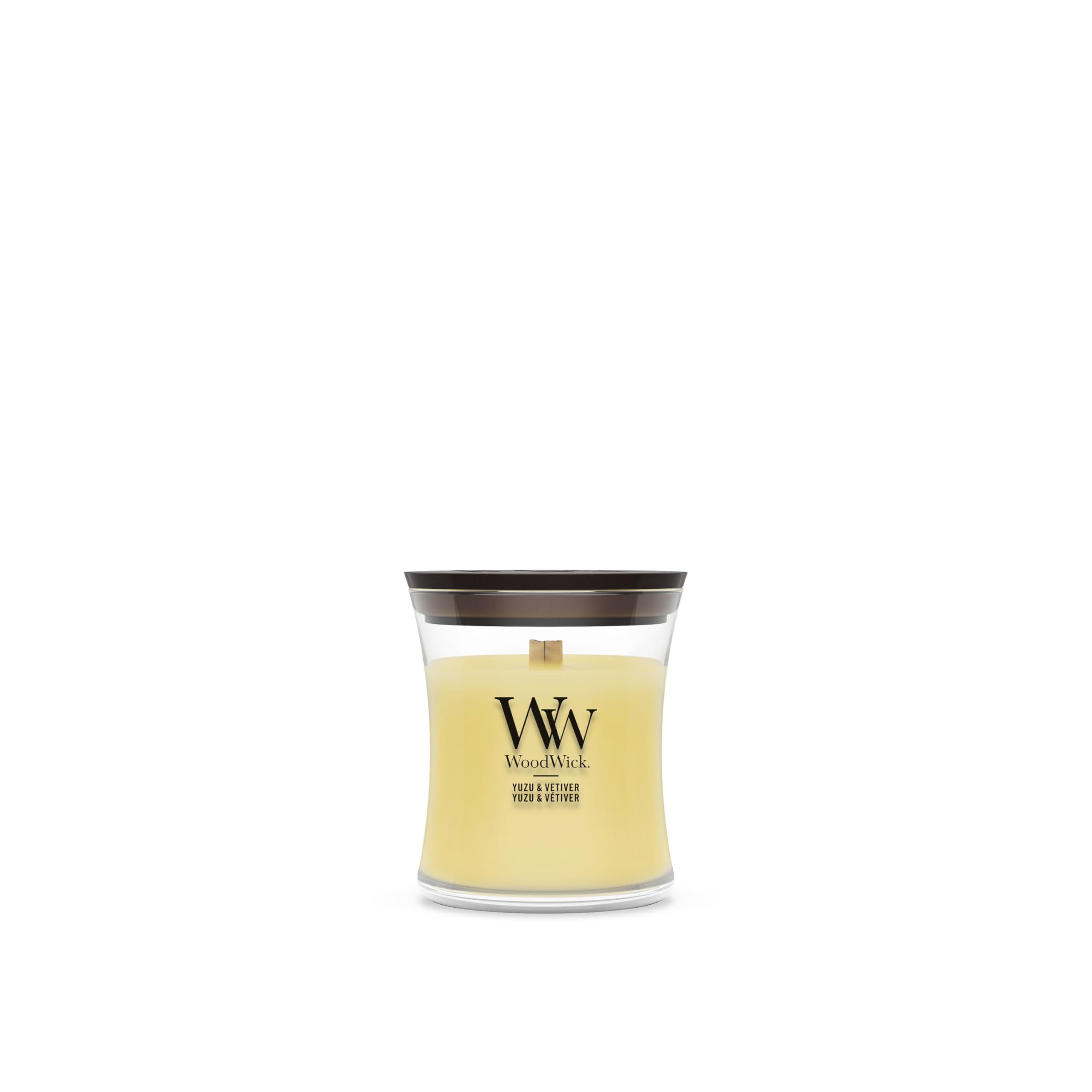 WoodWick Scented Candle| Mini Hourglass Candle | Yuzu & Vetiver | Perfect Gifts for Women