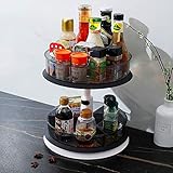 Zeit, dass sich was dreht - Drehen Sie den Drehteller mühelos, um auf Ihre gewünschten Gewürze, Dosen und andere Waren stets leichten Zugang zu haben. Die rutschfesten Füße an der Unterseite hält den drehbaren Gewürzständer an Ort und Stelle.