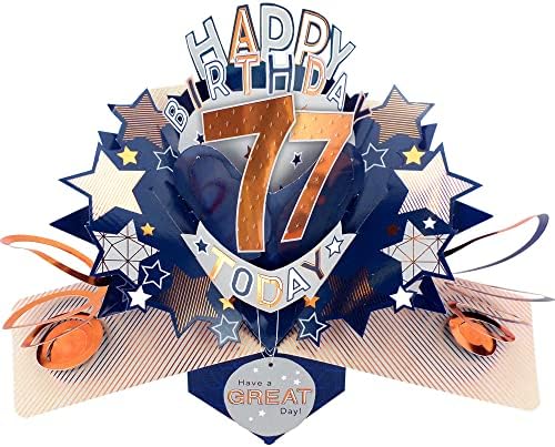 Happy 21st Birthday 21 Today Pop-Up Greeting Card Love Kate's Pop Up Cards Him POP204MC21 POP204MC21