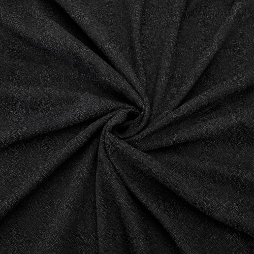 BENECREAT 2x1.5m Black Polyester Lining Fabrics, Woven Fusible Interlining Fabric for Crafting Quilting, Sewing, Dresses