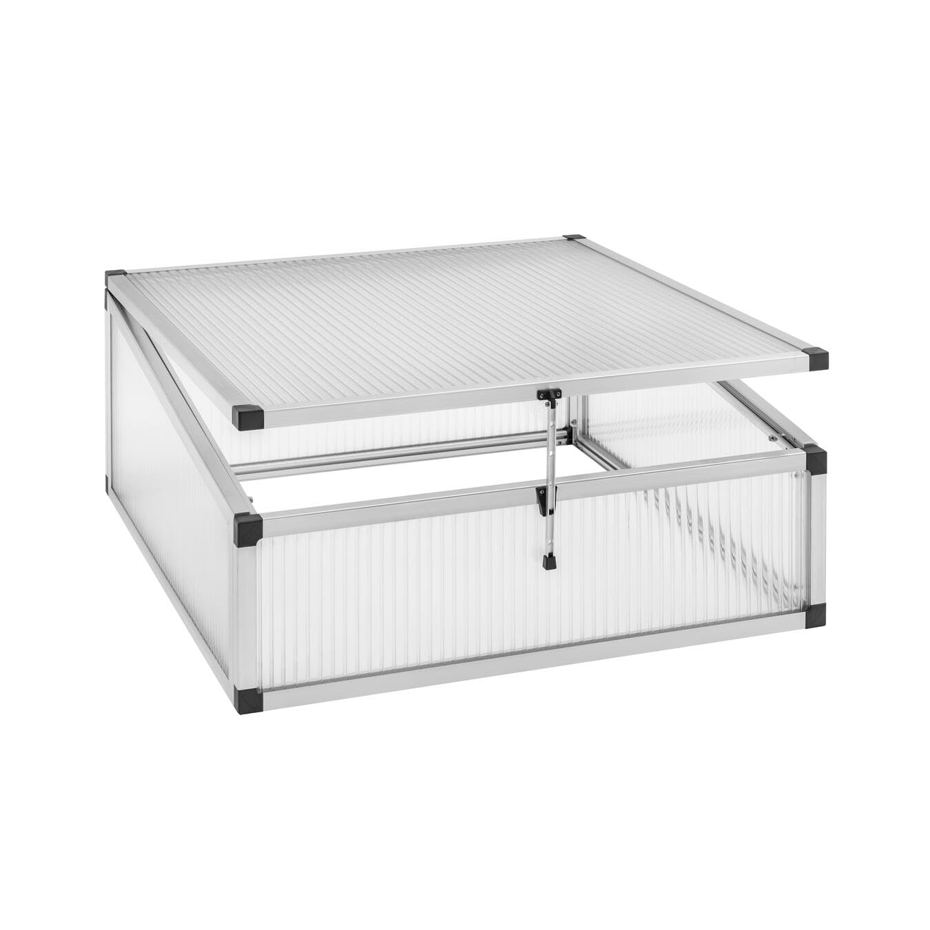 Beckmann FTHP Frühbeet Typ Allgäu Modell FTH – Extrem Stabil: Hagelfeste 16mm Platten – Made in Germany – UV-Schutz—Premium Aluminium Mini-Gewächshaus – 101x107 cm