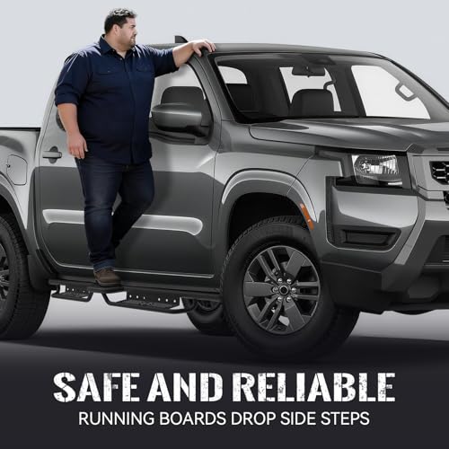 Estribos para Frontier Crew Cab 2005-2025 de acero fuerte miniatura 2